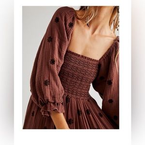 Free people Dahlia Embroidered Maxi dress